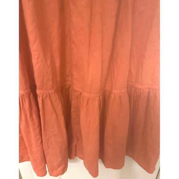 OLD NAVY Coral Embroidered Ruffle Hem Maxi Dress Size Large - Picture 9 of 11
